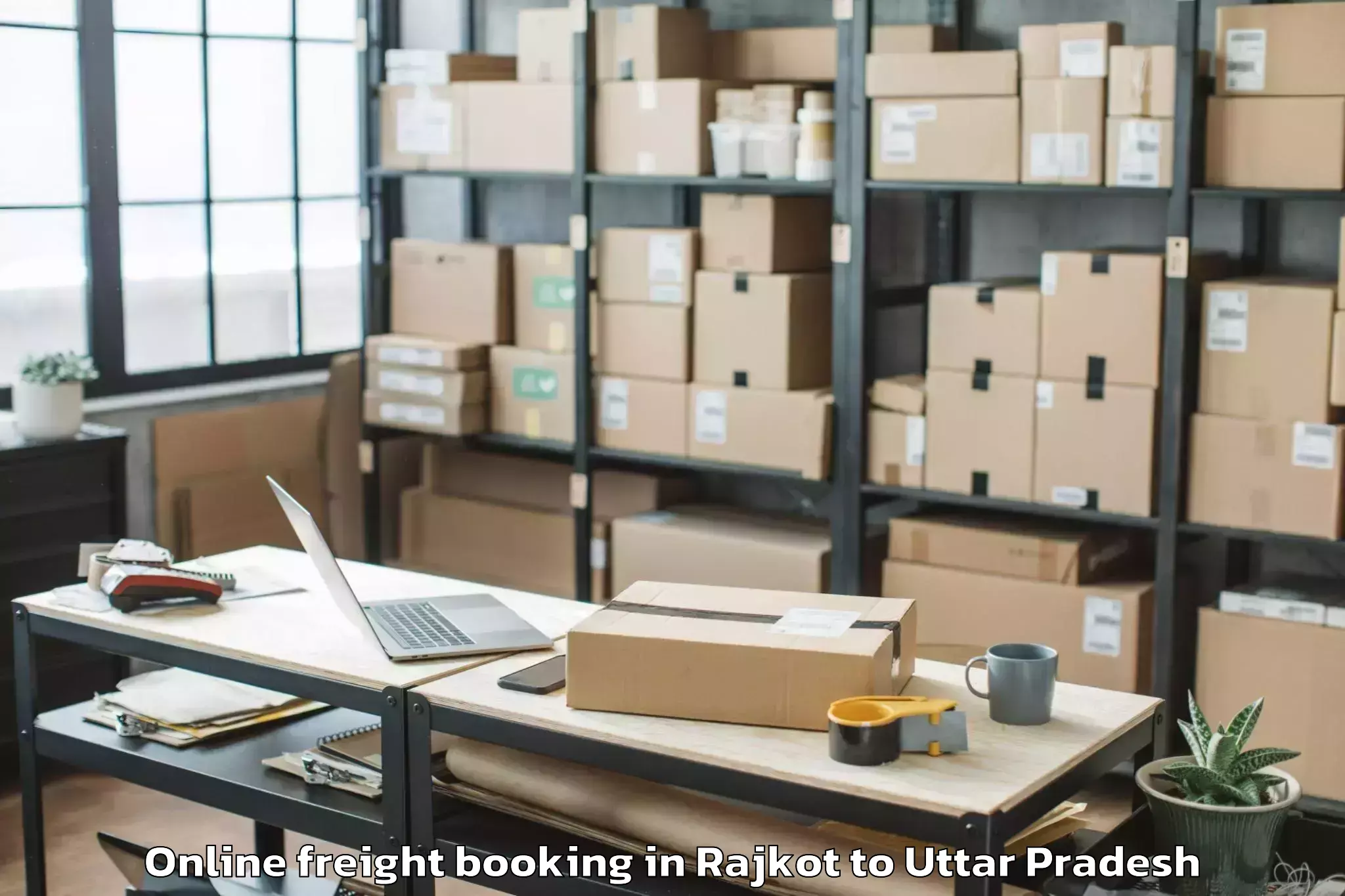 Get Rajkot to Hathras Online Freight Booking